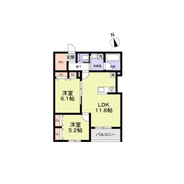 2/2 間取
