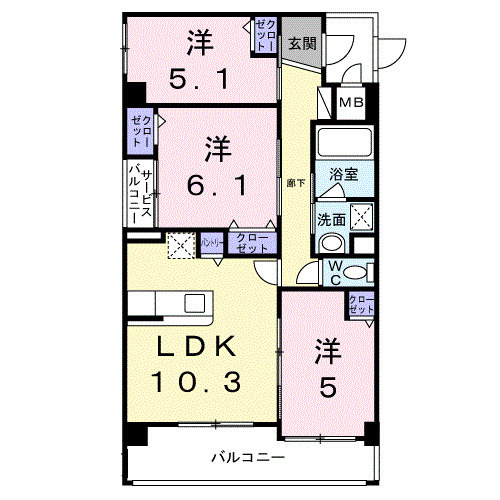 リアンコートの間取り