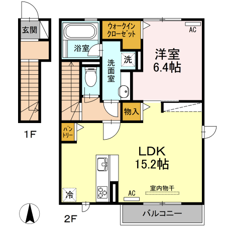 京和風学戸の間取り