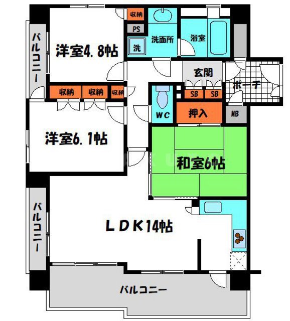 ファインベール守口の間取り