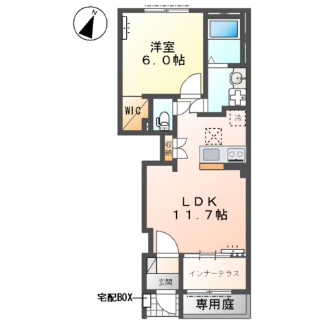 (仮)太田市大島町 アパートA棟新築工事の間取り
