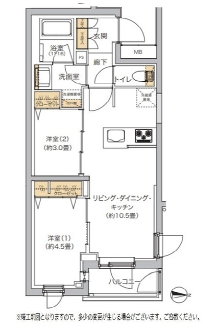 2/2 間取