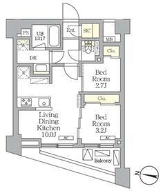 ＮＯＧＡＴＡ　ＲＥＳＩＤＥＮＣＥ の間取り