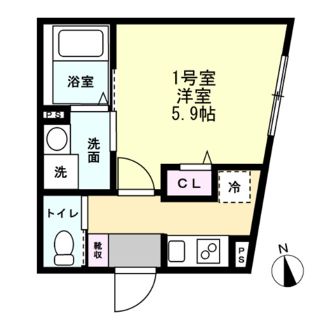 (仮称)伊勢町アパートの間取り