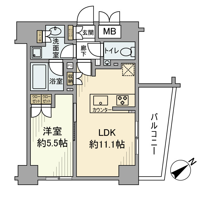 プレシス文京春日の間取り