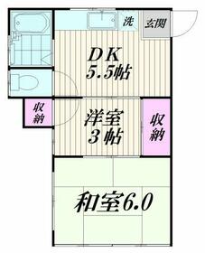 コーポ金子Ⅰ(コーポカネコイチ)の間取り