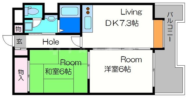 アルテハイム城北1号棟の間取り