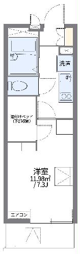 レオパレスフローラ小山の間取り