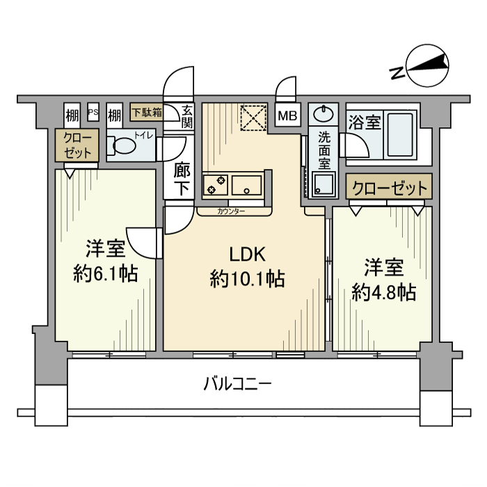 パレステュディオ神楽坂の間取り