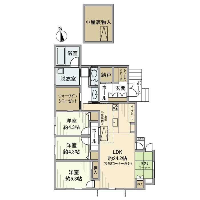 松橋町2丁目戸建の間取り