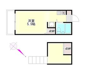 アビタシオン東伏見B棟の間取り