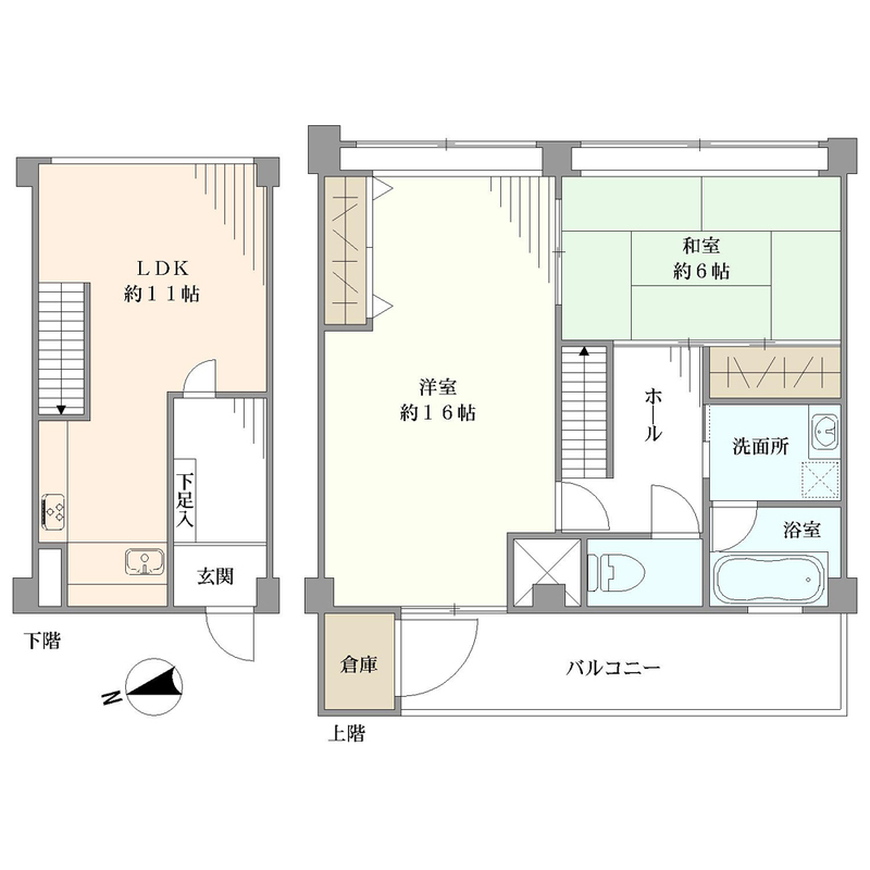 代官山コーポラス1の間取り