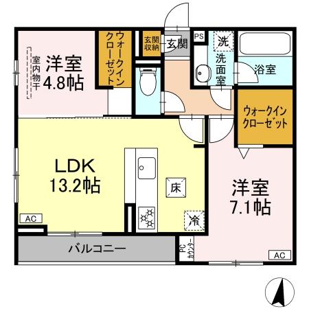 (仮称)清水町新宿PJの間取り