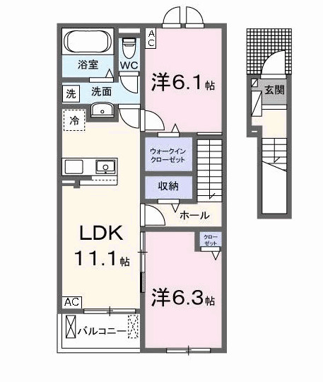 サーナ・M Ⅰの間取り