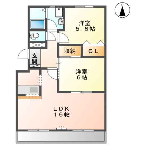 サンタプレイスⅡの間取り