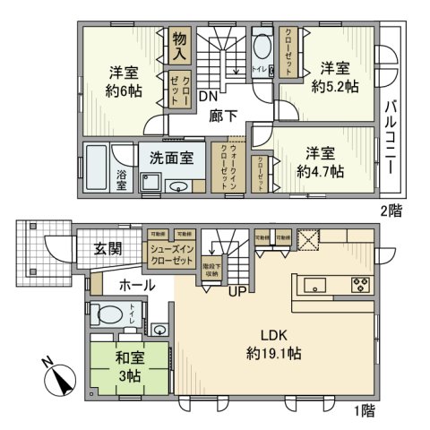 胡録台戸建の間取り