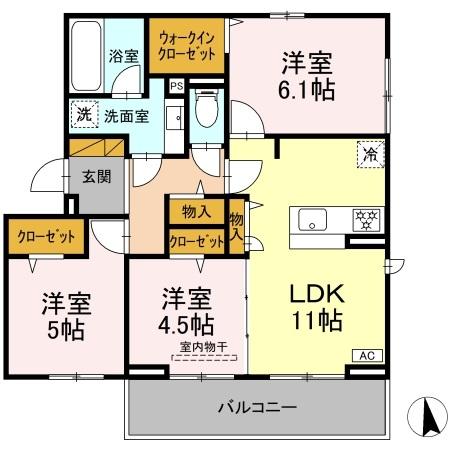 Maison Amie Aの間取り
