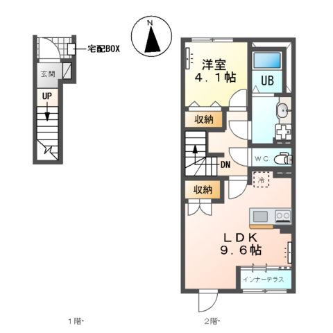 つくば市みどりの新築アパート(仮の間取り