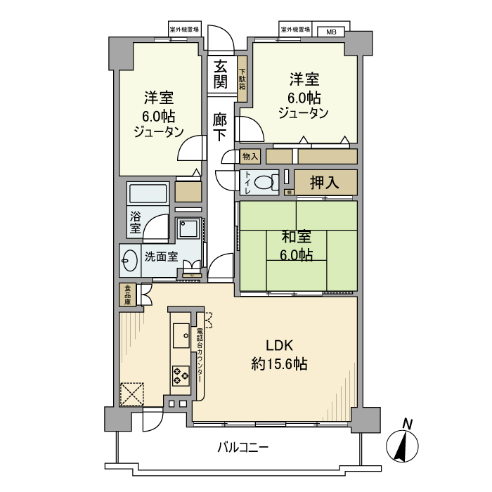 藤和シティホームズ喜多山の間取り