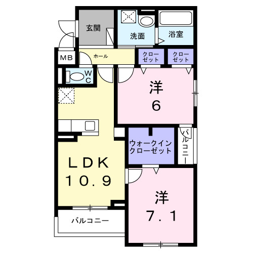 カーサ・ミキーオ桂の間取り