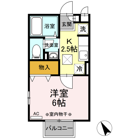 メルベーユ 1号棟の間取り