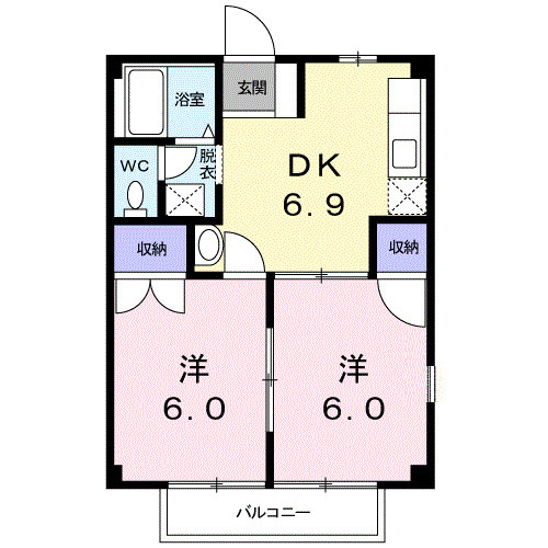 ファミール21Bの間取り