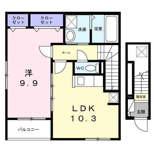 リュッケテラスとねやまの間取り