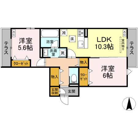 Belle Clair杉田 WESTの間取り