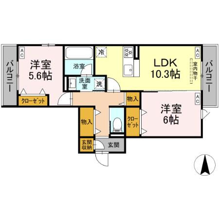 Belle Clair杉田 WESTの間取り