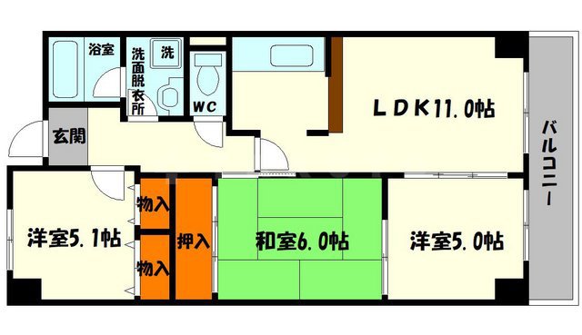 プリモ中宮の間取り