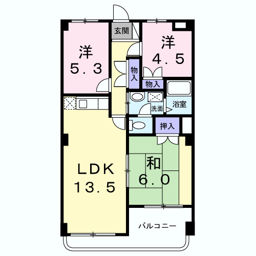 ハイツかすみ野Ⅱの間取り