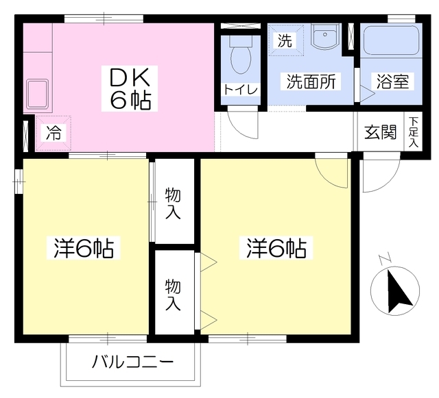 コーポしばづかⅡの間取り