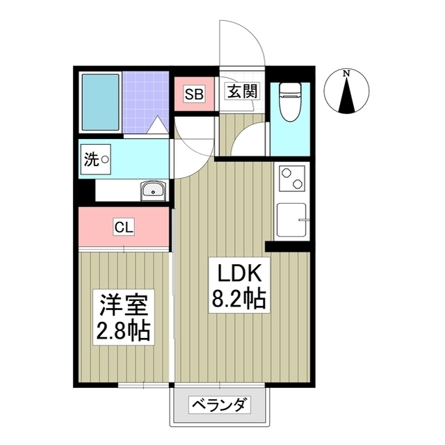 コンツェルト貝沢Aの間取り