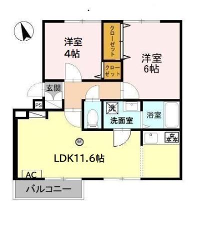 ロイヤルウイング　A棟の間取り