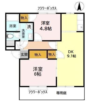 ロイヤルウイング B棟の間取り