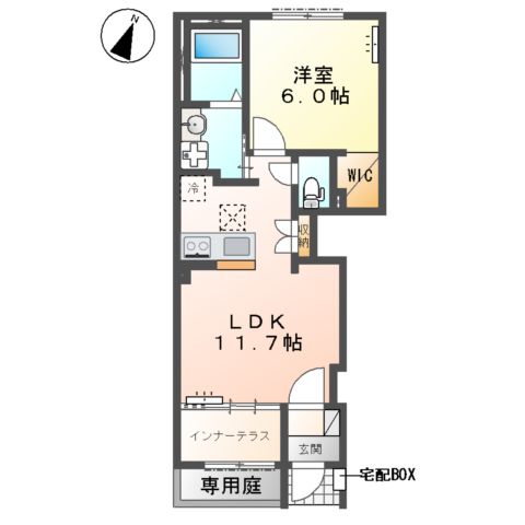 （仮）千駄塚新築アパートＢの間取り