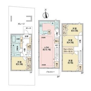 さいたま市南区辻1丁目戸建の間取り