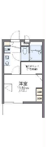 レオパレスプラスパ平田の間取り