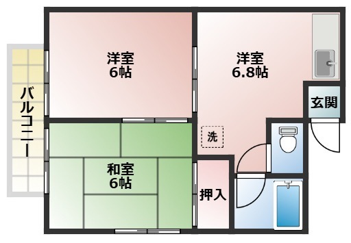 小川ハイツの間取り