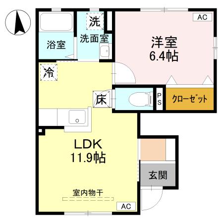 グランドソレイユ Dの間取り