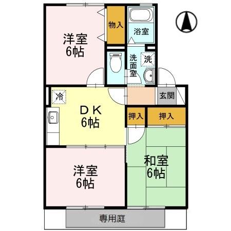 フレシュールＵ　Ｂの間取り