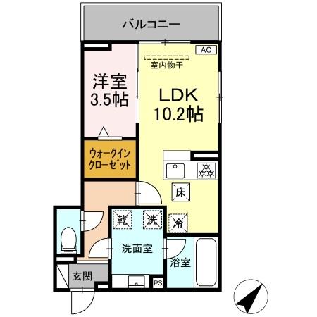 ルサンティエ本郷Ⅱの間取り
