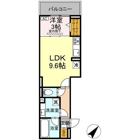 ルサンティエ本郷Ⅱの間取り