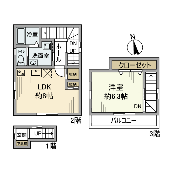 ハウス みるくモカの間取り