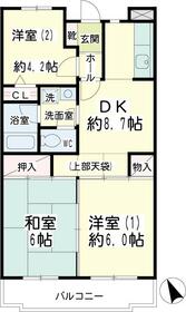 ピボアンヌ北寺尾A棟の間取り