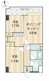 ニューガイアリルーム日暮里No.77の間取り