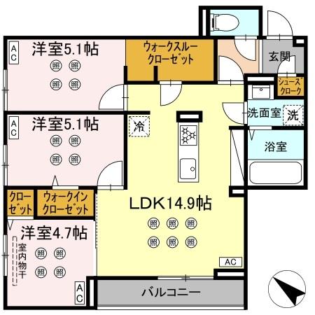 D-KISARIA WVIの間取り