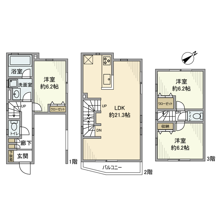 新井戸建の間取り