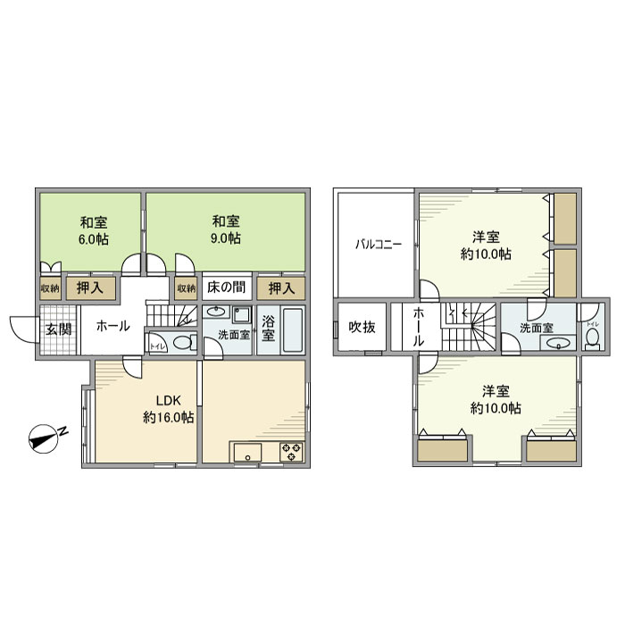 新栄戸建の間取り