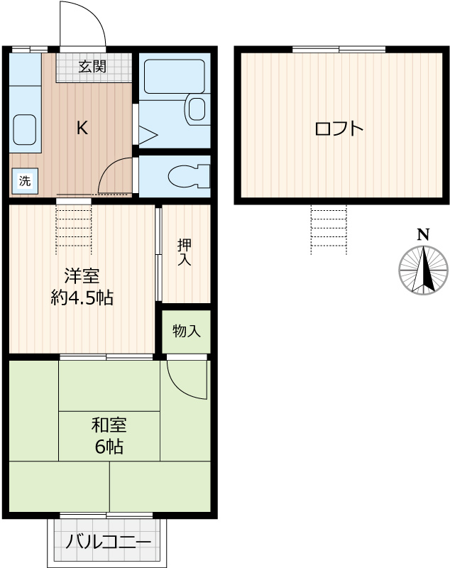 ドミールKの間取り